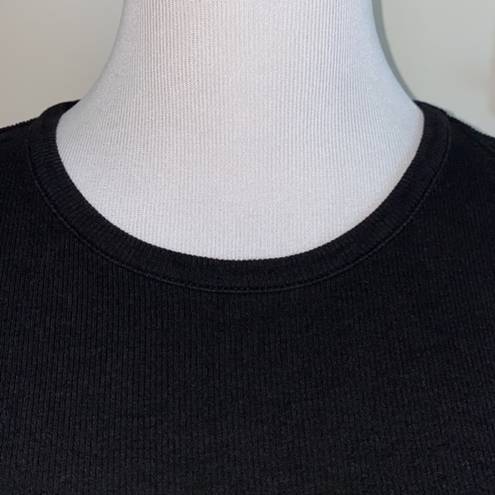 Rachel Zoe Rachel‎ Zoe XL ribbed black Crewneck tee