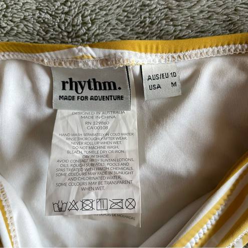 Rhythm . Trinidad Striped Bikini Set in Chartreuse Size Medium