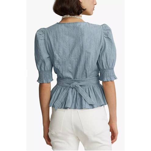 Polo  Ralph Lauren Cotton Chambray Wrap Top