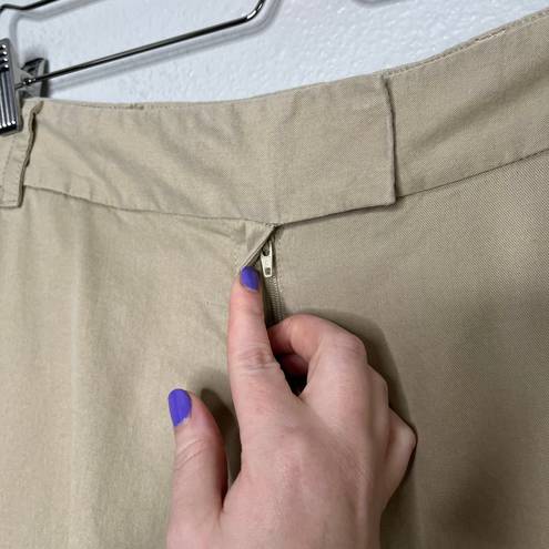 J.Jill  khaki beige mid rise flared tencel dress pants size 8