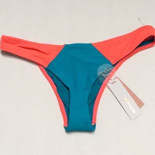 PilyQ  bright orange and blue bikini bottom. NWT