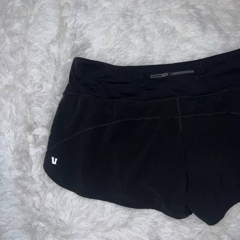 Vuori  Black Womens Athletic Running Shorts size Large Performance with Lining