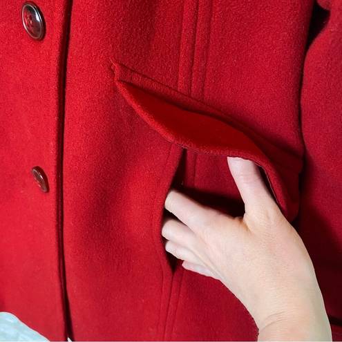 London Fog  Red Wool Peacoat Size SM