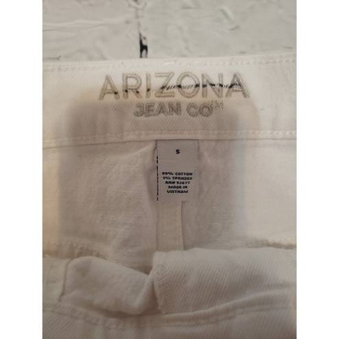 Krass&co Nwt Arizona Jean  Jrs Size 5 White Denim Jean Skirt