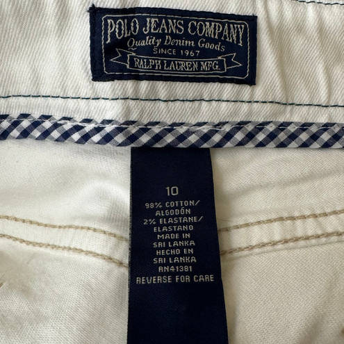 Polo  Jeans Company Ralph Lauren White Denim Jean Shorts Size 10