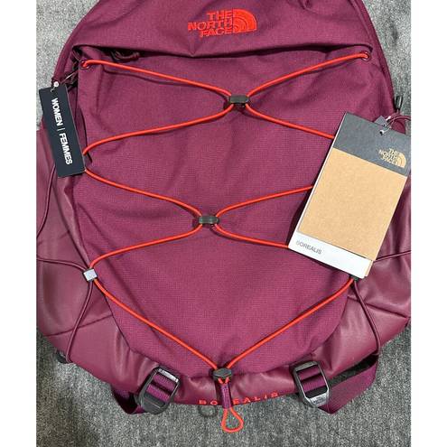 The North Face Borealis Boysenberry Heather Fiery Red Backpack One Size NWT