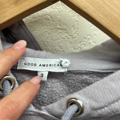 Good American Cool Crop Hoodie in Lilac 3