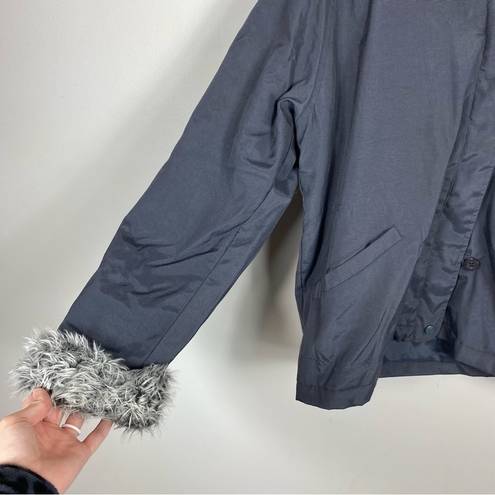 Roxy  Quicksilver Gray Fur Cuffed Winter Ski Jacket