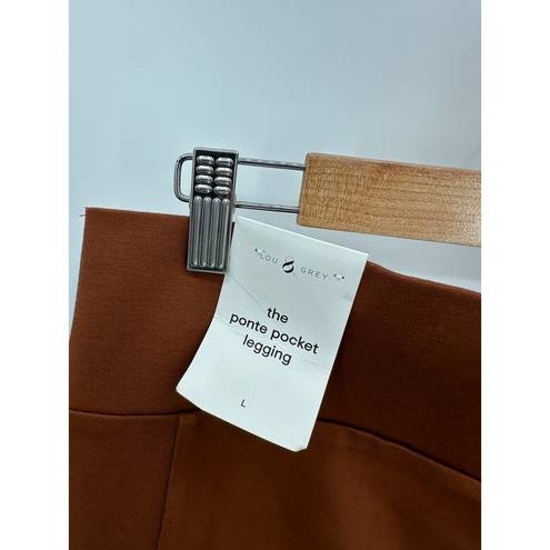 Lou & grey  Leggings Women LARGE NWT Burnt Orange Ponte Pull On Stretch