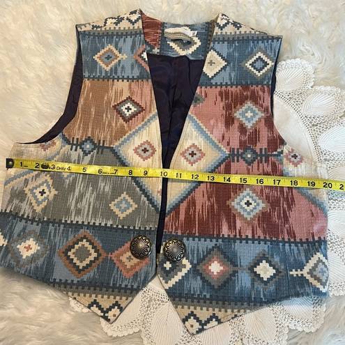 Coldwater Creek Vintage  Aztec Southwest Open Front Vest Women’s Size XL