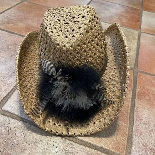 Pacific&Co Golden west Hat  feathered cowboy hat