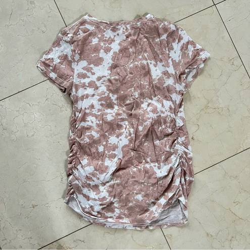 Isabel Maternity  Like New Pink White Cotton Tshirt Sz Medium