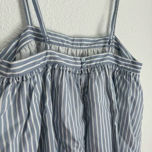 A New Day NWT  blue and white stripe babydoll blouse, lined, size S