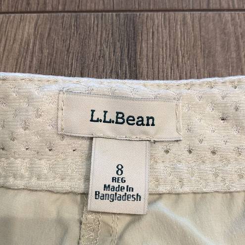 L.L.Bean  Comfort Trail Cropped Nylon Stretch Hiking Casual Active Pants Size 8