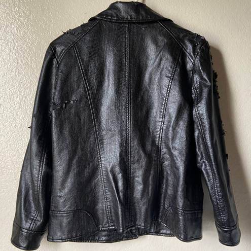 GUESS Black Leather Jacket