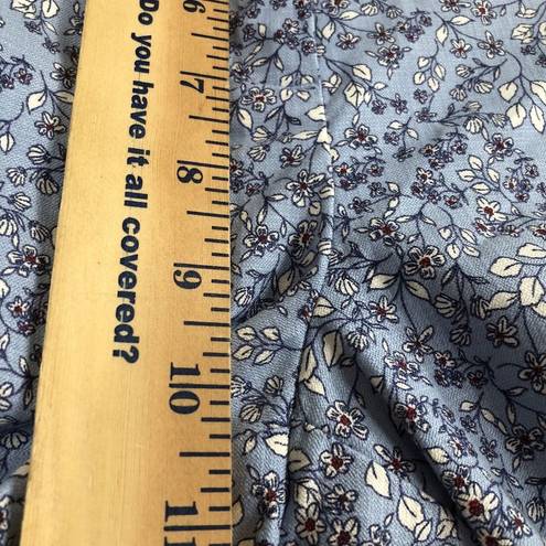 The Loft  Womens Pants Sz 8 The Riviera Slim Blue Floral Crop Cropped Ankle Mid Rise