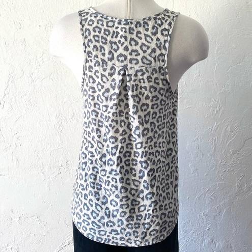 Joie  Beilin 100% Silk Tank in Pale Ocean Animal Print Sz Large