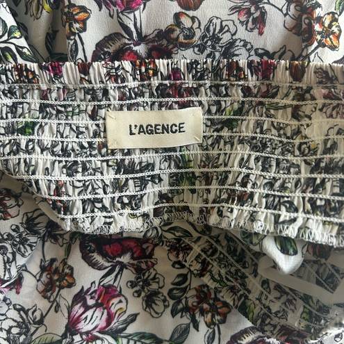 L'Agence - L’agence Lucia Off Shoulder Smocked Floral Blouse