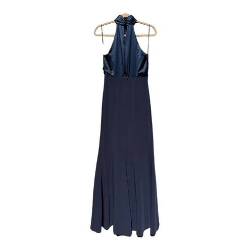 Cinq à Sept  Alexander Halter Full Length Gown Size 4 in Navy