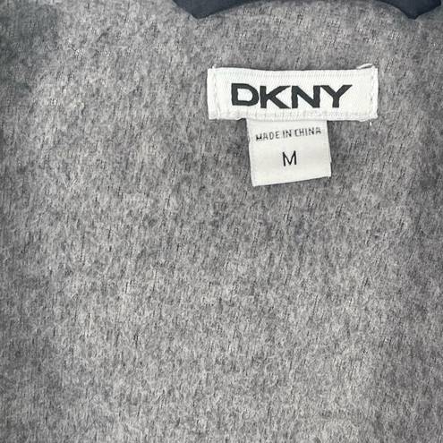 DKNY  Women's Open Front Cardigan Sweater Pocket Long Sleeve Stretch Gray Medium