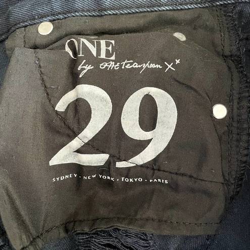 One Teaspoon  Jeans Womens 29 Blue London Awesome Baggies Distressed New NWT