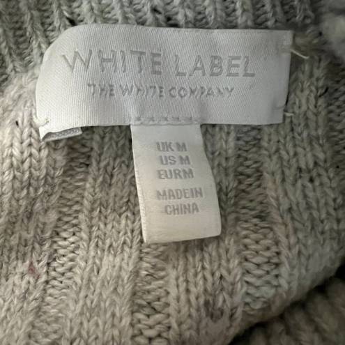 Krass&co The White Label  Sweater M Womens Gray Cable Knit Turtleneck‎ Wool Alpaca