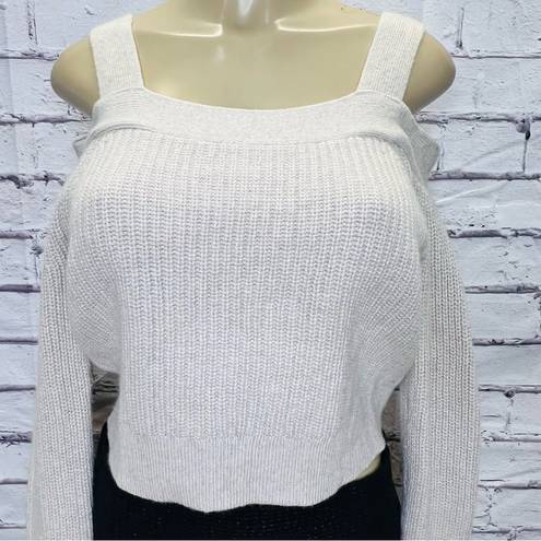 All Saints Dasha Crop Jumper Cold shoulder sweater size Small