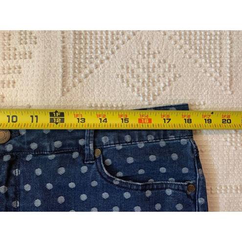 Gloria Vanderbilt  Womens Cropped Jeans Petite Sz 14P Polka Dot Jordyn Slimming