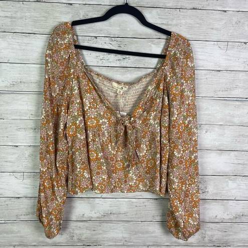 Daisy  And Delilah Floral Tie Front Top Size XXL