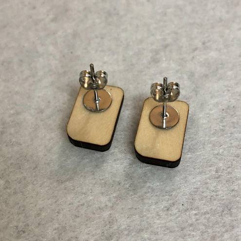 Nintendo  Gameboy Wood Stud Earrings