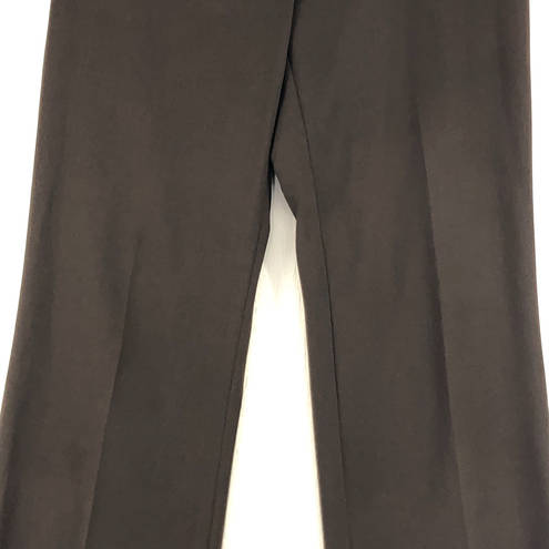 Lafayette 148  Womens Size 8 Dress Pants Brown Flare Leg Wool Stretch TINY FLAW