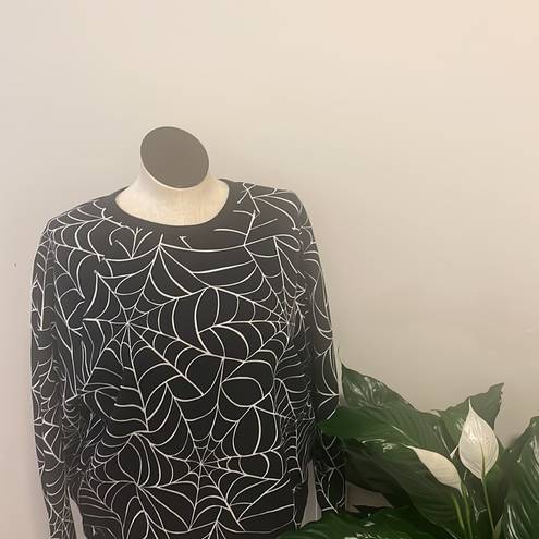 Grayson Threads Grayson/Threads sweatshirt Spider Web Superwoman Black White pullover Plus XXL