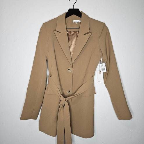 Good American  Trench Blazer in Camel Size 0 X Small NWT