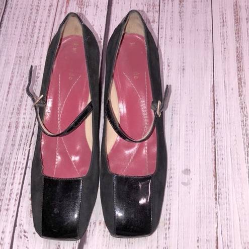 Kate Spade  black suede kitten heels size 6