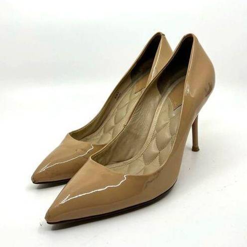 Brian Atwood  Beige Patent Leather Pumps 8 US