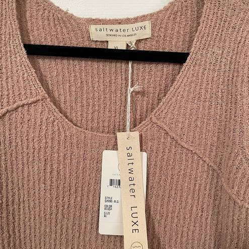 Saltwater Luxe  Blush Fitted Sweater size XL