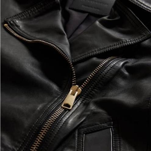 ALLSAINTS  Vela Asymmetric Zip Leather Biker Jacket - Black