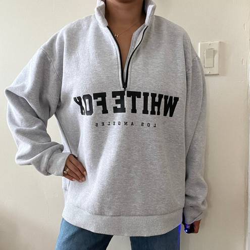 White Fox Boutique White Fox High Standard Zip Front Sweater Grey Marle Size M / L