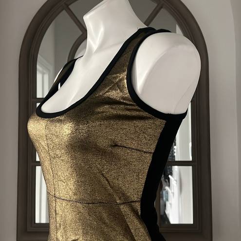 Karen Kane NEW  Women’s Shell Metallic Front Tank Top, Size S Gold Copper Size S