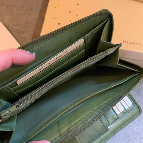 Burton New Vintage  Cowhide Leather Green leather wallet