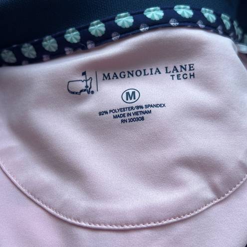 Polo Masters Magnolia Lane Ladies Performance Tech Light Pink Zip  Navy nwt