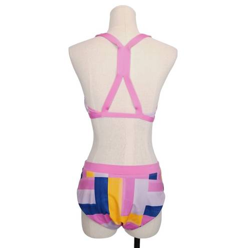 Patagonia  Patchwork Watercolor: Marble Pink Bikini Set Sz Large