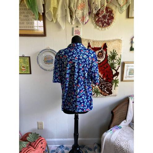 Polo 80's vintage collared floral  shirt