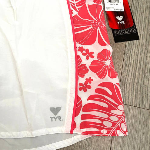 Tyr. Womens Full Bloom SPL Board Surf Shorts White with Coral Floral MEDIUM - $44