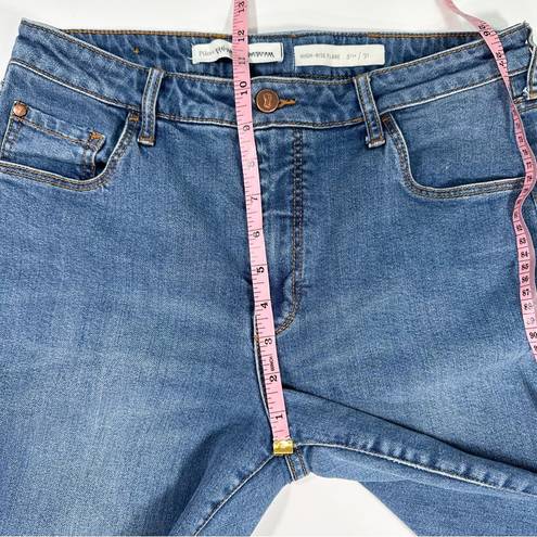 Pilcro  High Rise Flare Jeans Raw Hem Size 31