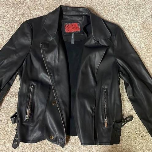 Fitted leather jacket Size L