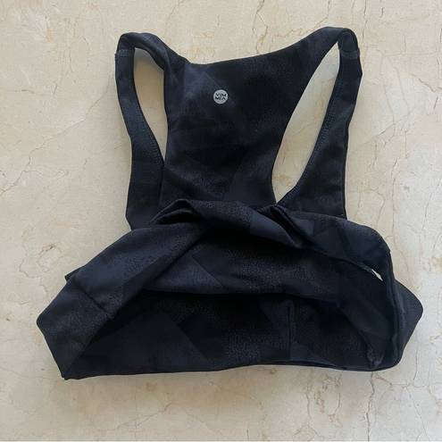 Vimmia  Like New Black Gray Wrap Sports Bra Sz Medium