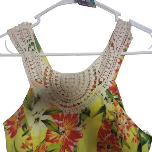 City Triangles ‎ Flower Sundress Keyhole Back Tank Top Dress Size 3