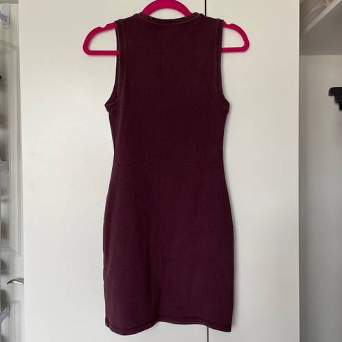 Wilfred Free  Women's Maroon Sleeveless Body Con MininDress Size Small