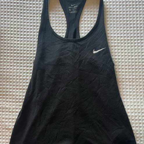 Nike  Black Full Length Racerback Tank